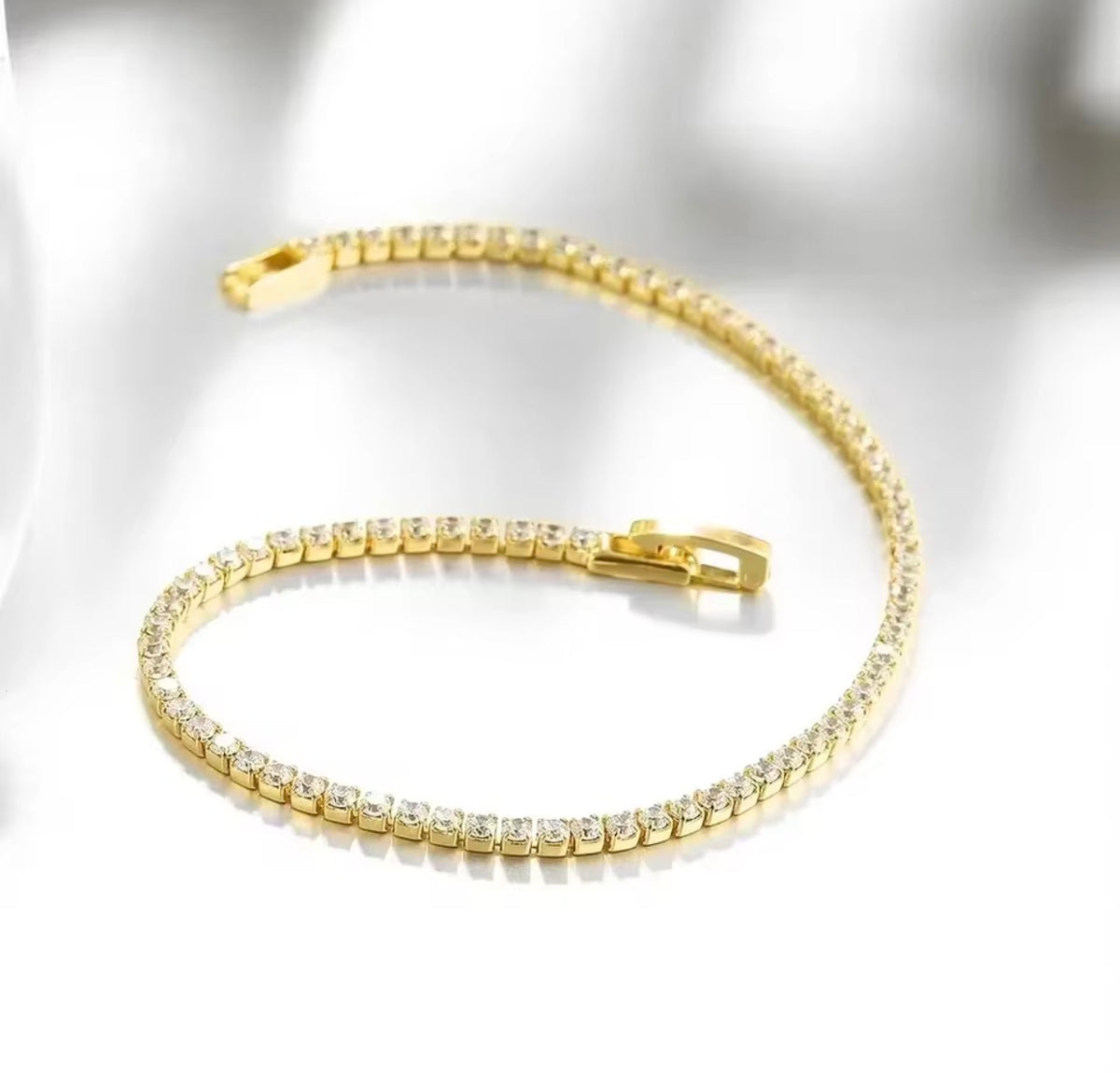 Pulsera Tennis Dorada – Oro Laminado XP 14K