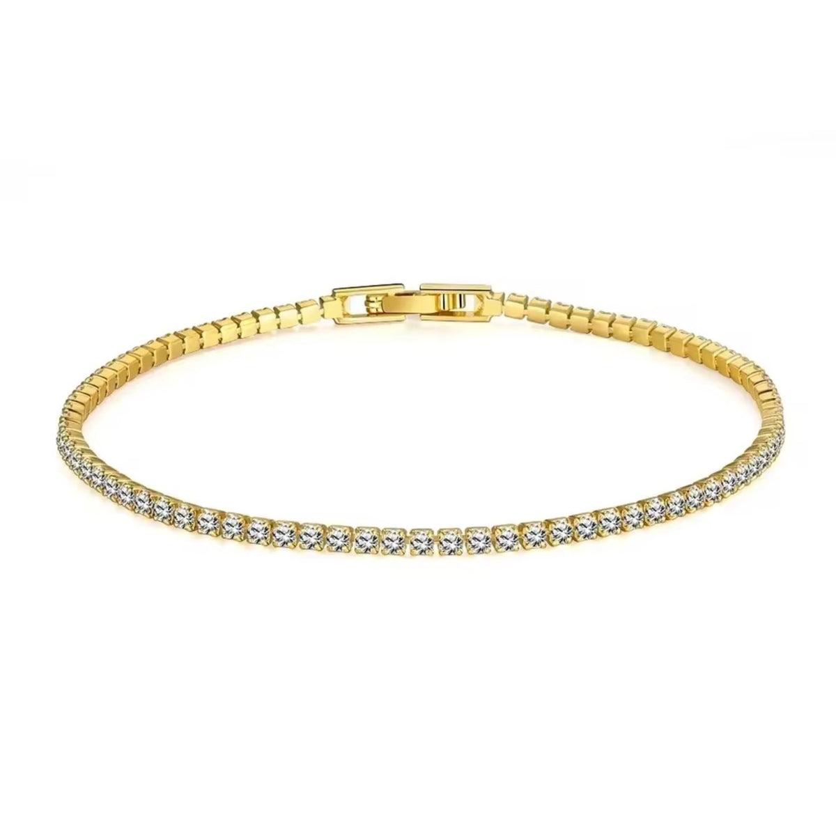 Pulsera Tennis Dorada con Piedras – Oro Laminado XP 14K