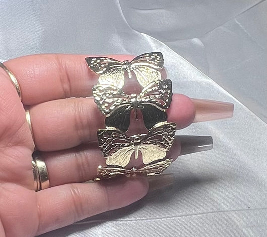 🦋 Brazalete Mariposas – Oro Laminado XP 14K