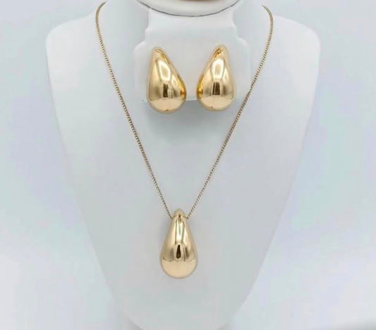 Set Gota Dorada en Oro Laminado XP 14K