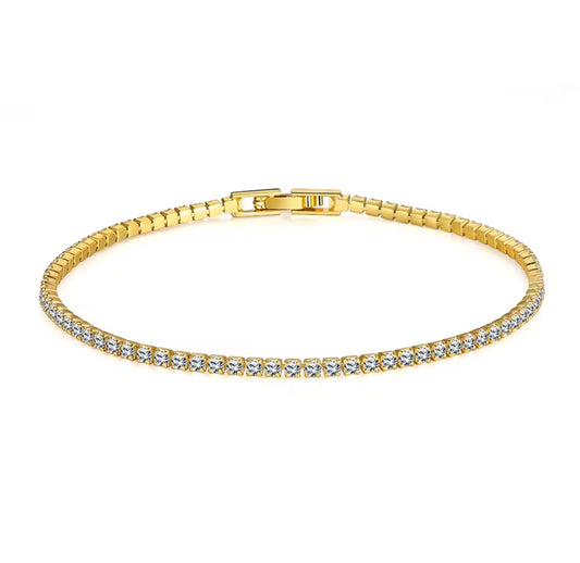 Pulsera Tennis Dorada con Piedras – Oro Laminado XP 14K