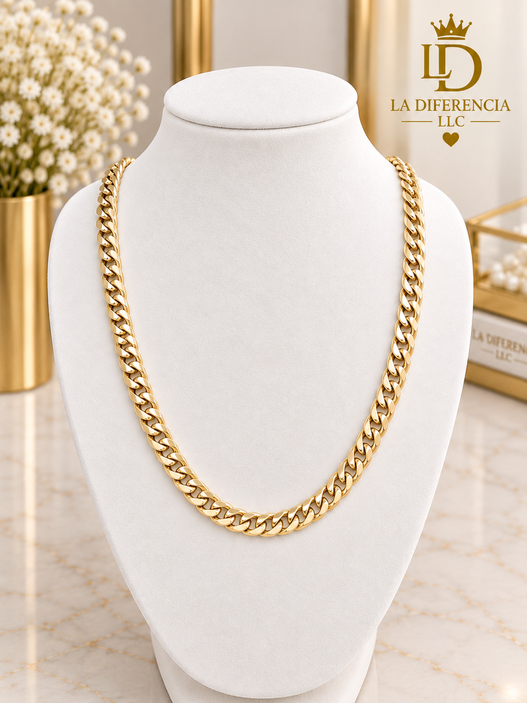 Cadena Cubana 24” – Oro Laminado XP 14K