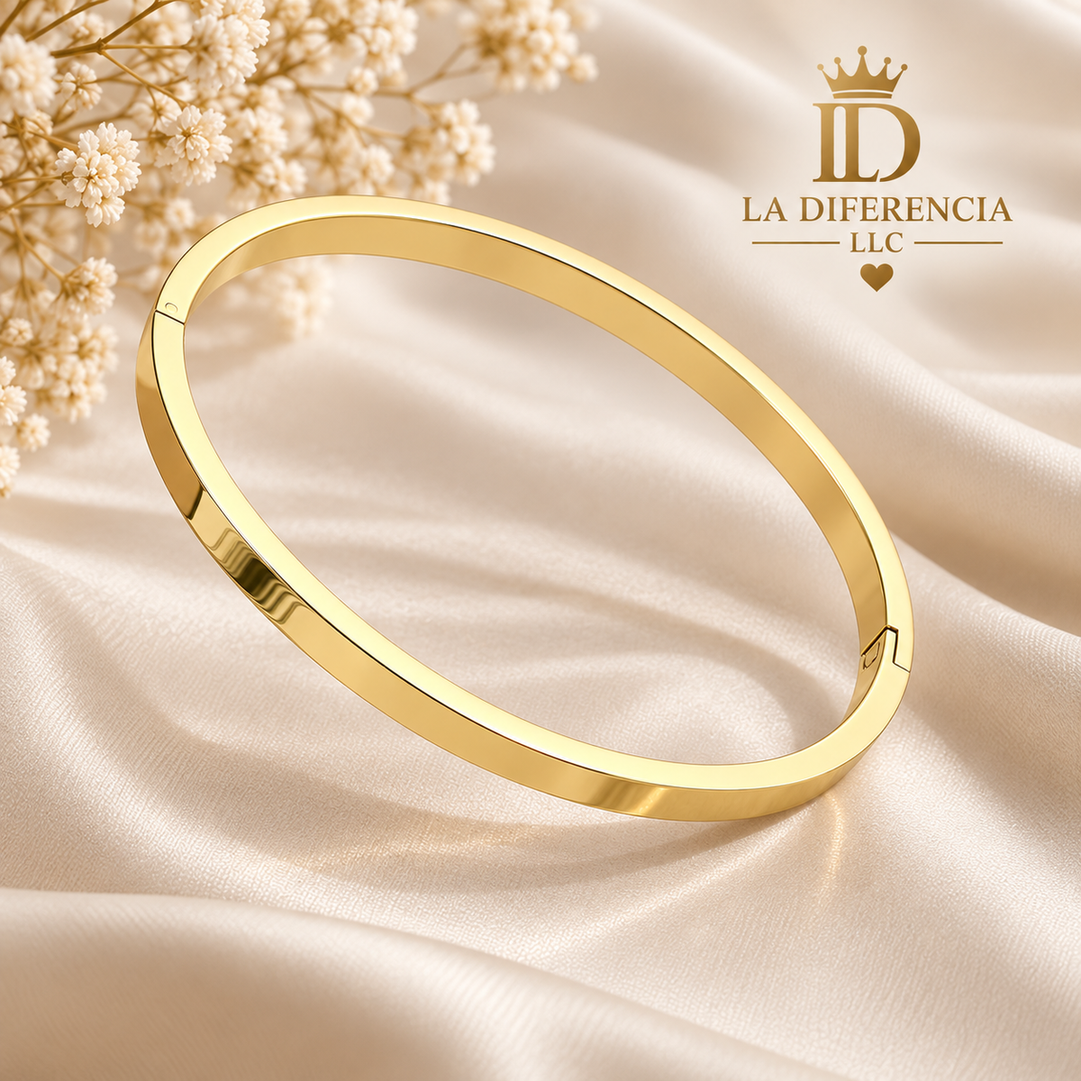 Bangle Clásico Dorado en Acero Inoxidable