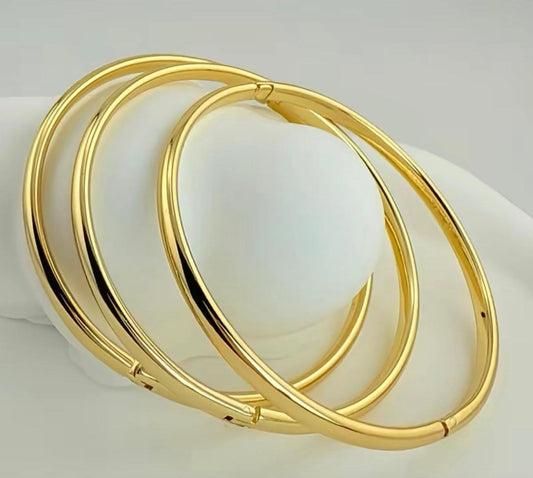 Pulsera Esclava Lisa Oro Laminado XP 14K | Elegancia Clásica