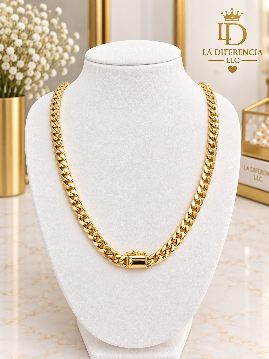 Cadena Cubana 24” – Oro Laminado XP 14K