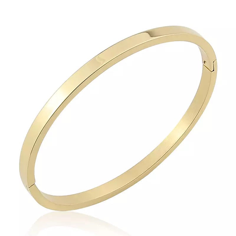 Bangle Clásico Dorado en Acero Inoxidable