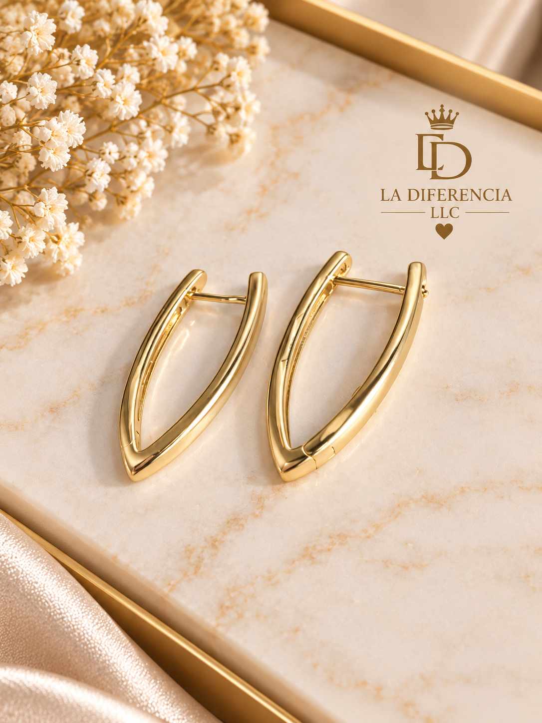Aretes Geométricos Dorados – Oro Laminado XP 14K