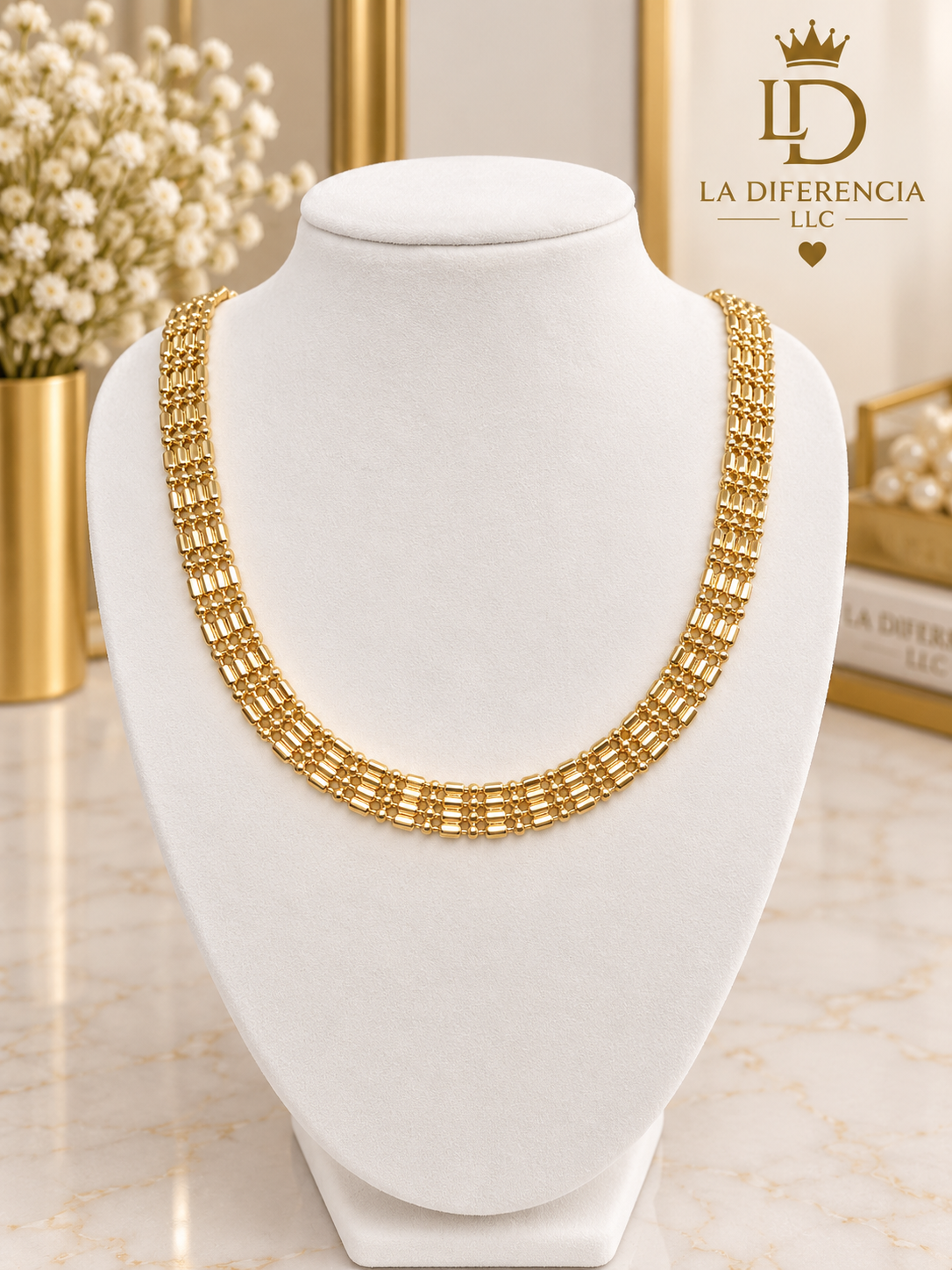 Gargantilla Dorada Multihilos – Oro Laminado KP 14K