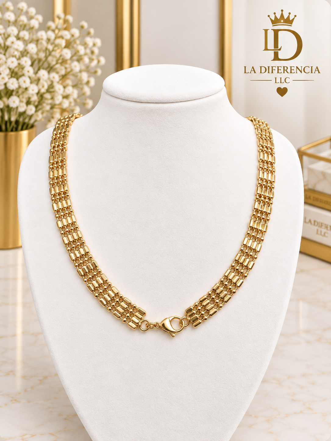 Gargantilla Dorada Multihilos – Oro Laminado KP 14K
